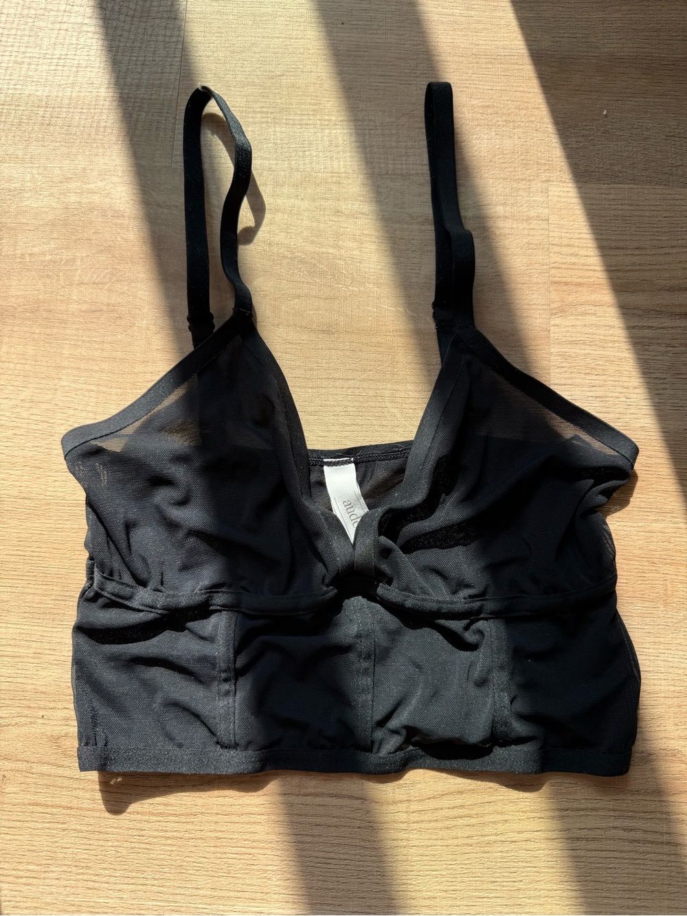 auden black mesh bralette